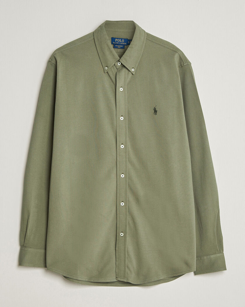 Polo Ralph Lauren Featherweight Mesh Shirt Cruise Olive – Grøn