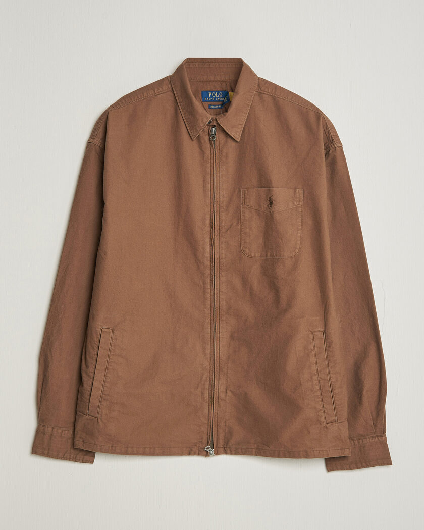 Polo Ralph Lauren Osaca Oxford Zip Overshirt Chestnut – Brun