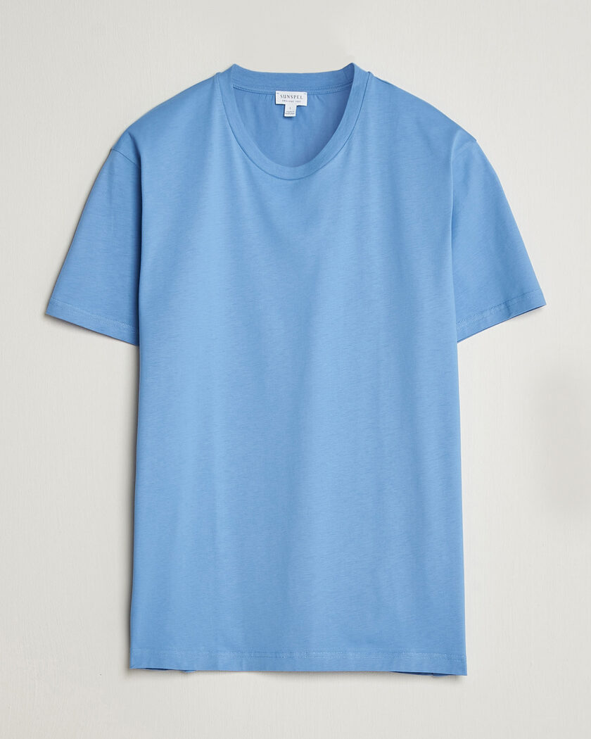 Sunspel Riviera Midweight T-Shirt Azure Blue – Blå