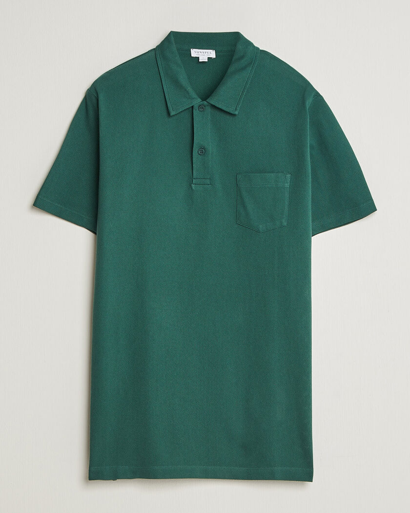 Sunspel Riviera Polo Shirt Forest Green – Grøn