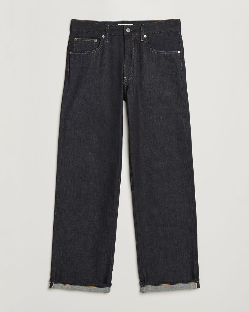 Sunflower Loose Selvedge Jeans Raw Indigo – Blå
