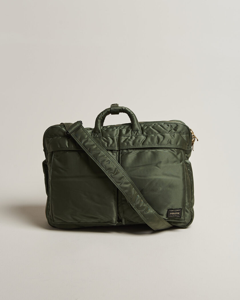 Porter-Yoshida & Co. Tanker 3Way Document Bag Sage Green – Grøn