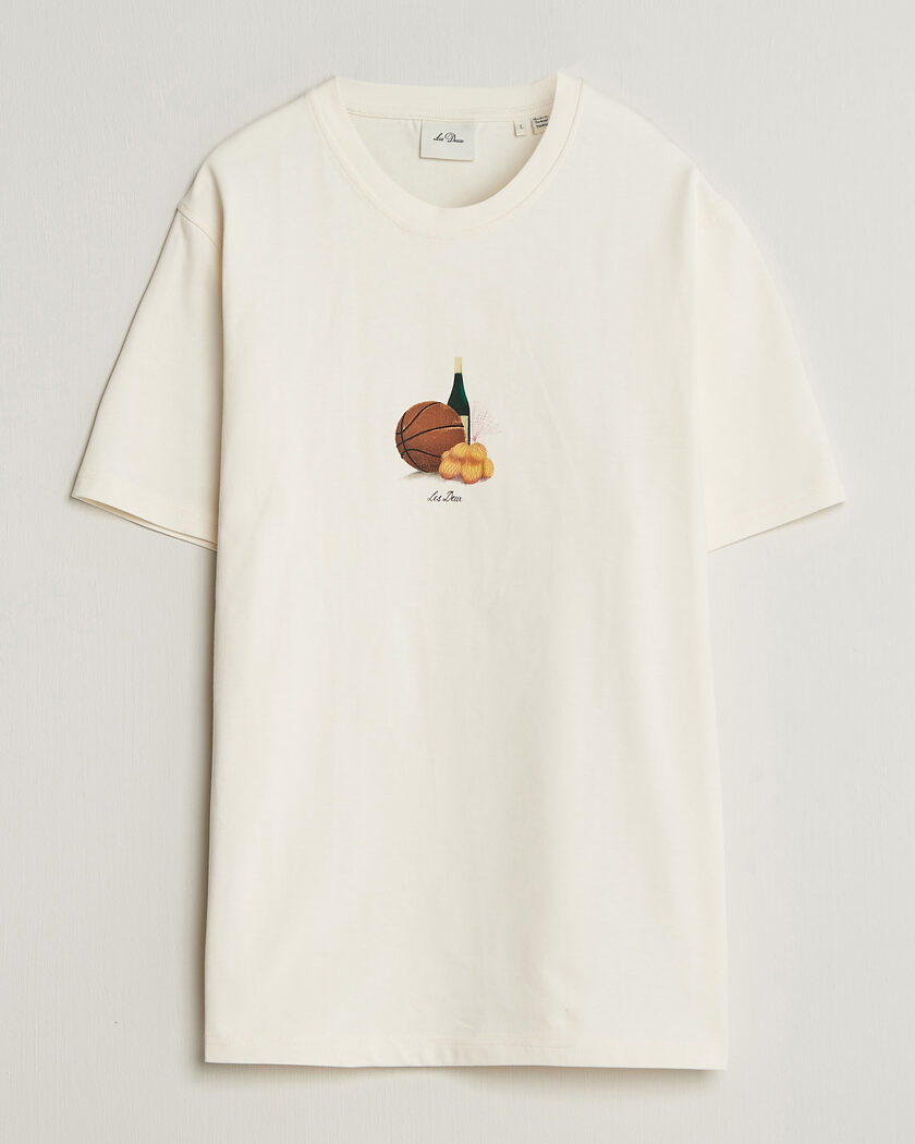 LES DEUX Lemons Printed T-Shirt Eggnog White – Hvid