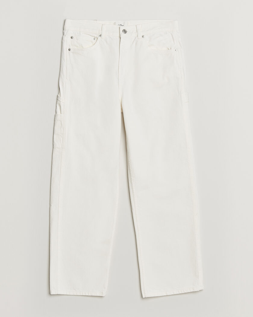 LES DEUX Carpenter Jeans Light Ivory – Hvid