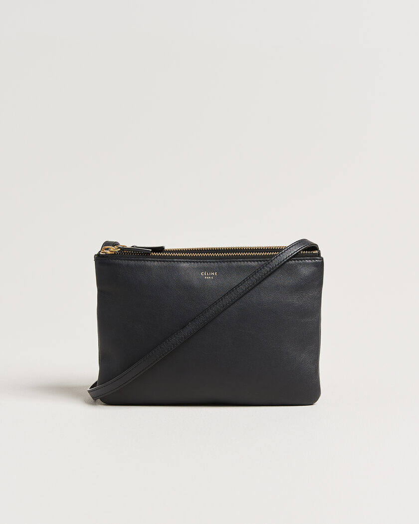 Celine Pre-Owned Trio Bag Small Leather Black – Sort