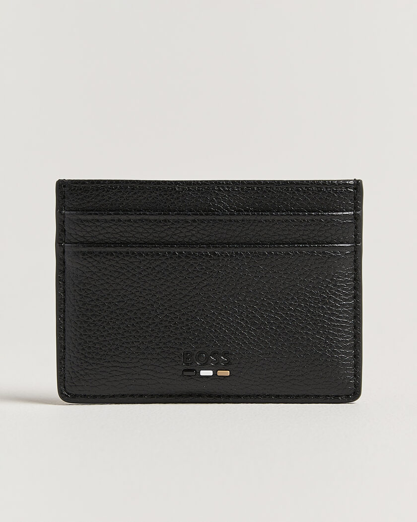 BOSS BLACK Ray Leather Card Holder Black – Sort