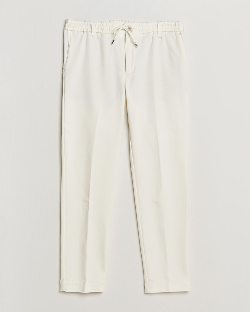 BOSS BLACK Kane Drawstring Trousers Open White – Hvid