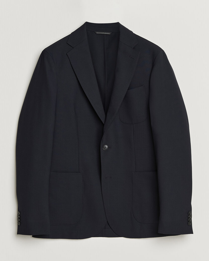 BOSS BLACK Hanry Wool Patch Pocket Blazer Dark Blue – Blå