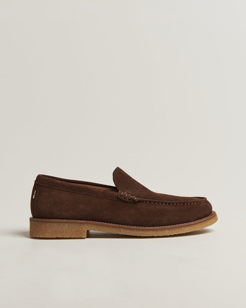 BOSS BLACK Kope Suede Moccasin Dark Brown – Brun