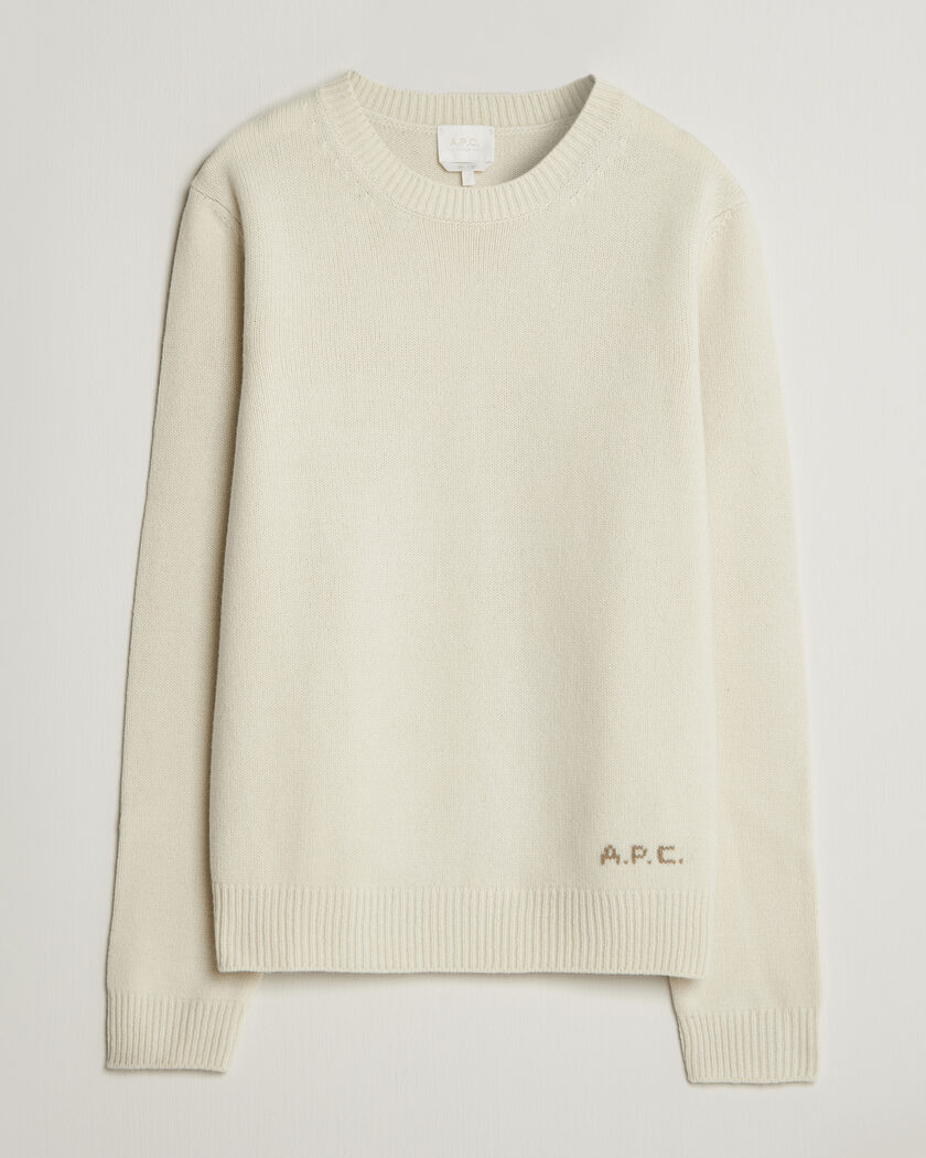 A.P.C. Edmond Wool Knitted Sweater Ecru – Hvid