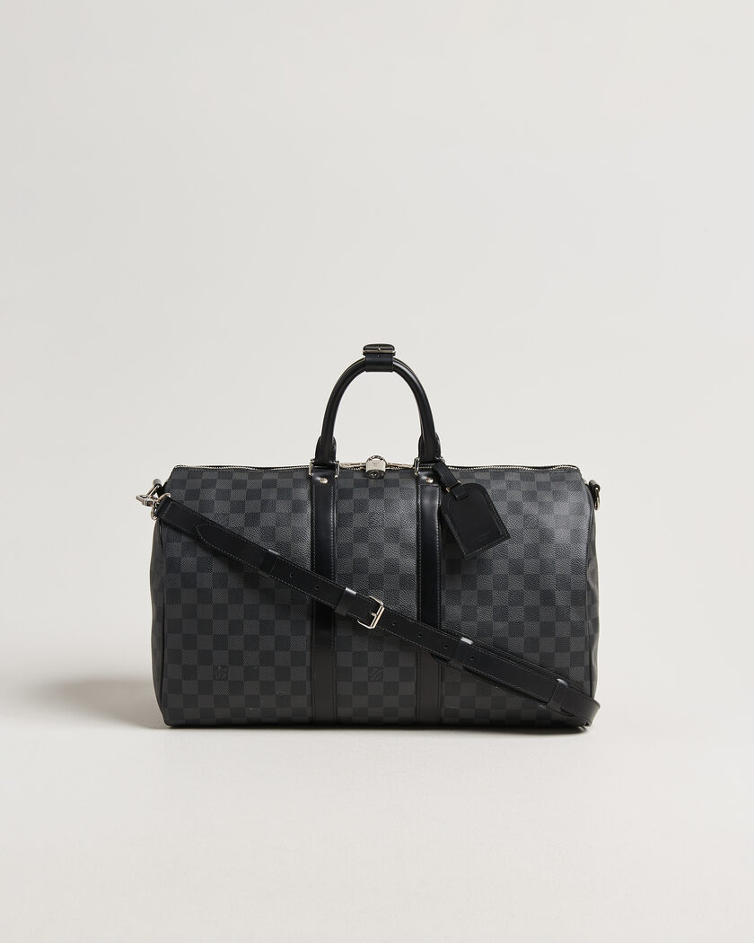 Louis Vuitton Pre-Owned Keepall Bandouliére 45 Damier Graphite – Grå