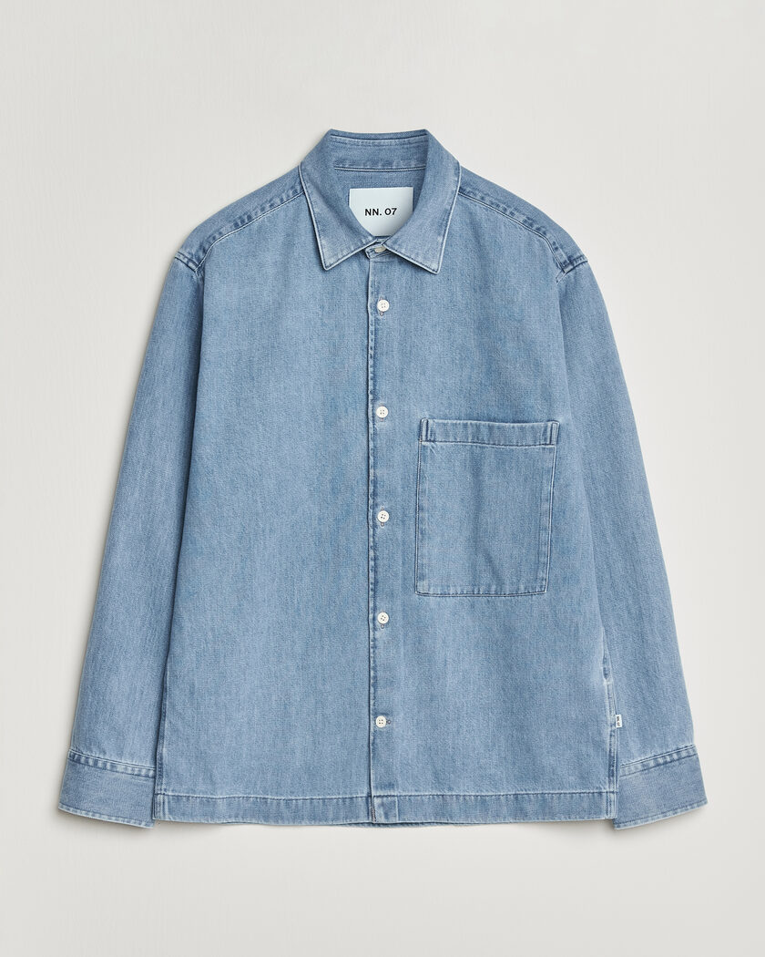 Stone Island Old Effect Garment Washed Zip Overshirt Navy Blue
