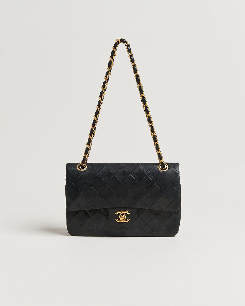Chanel Pre-Owned Classic Small Double Flap Bag Black – Sort