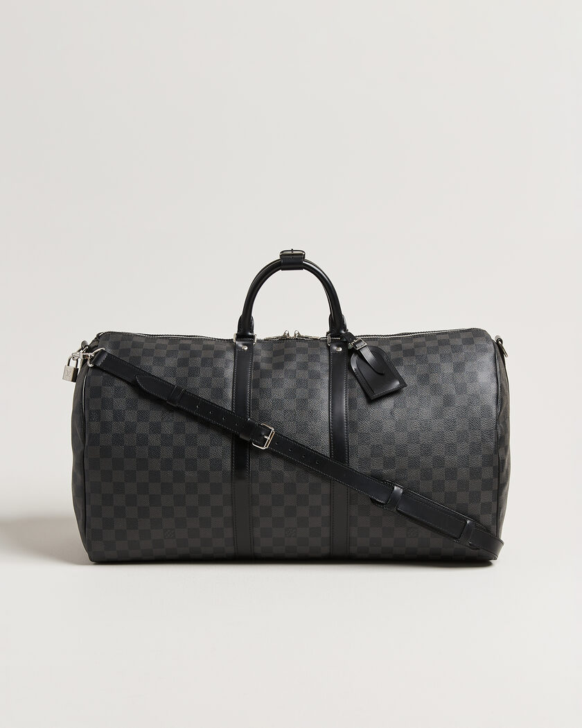 Louis Vuitton Pre-Owned Keepall 55 Bandouliére Damier Graphite – Grå