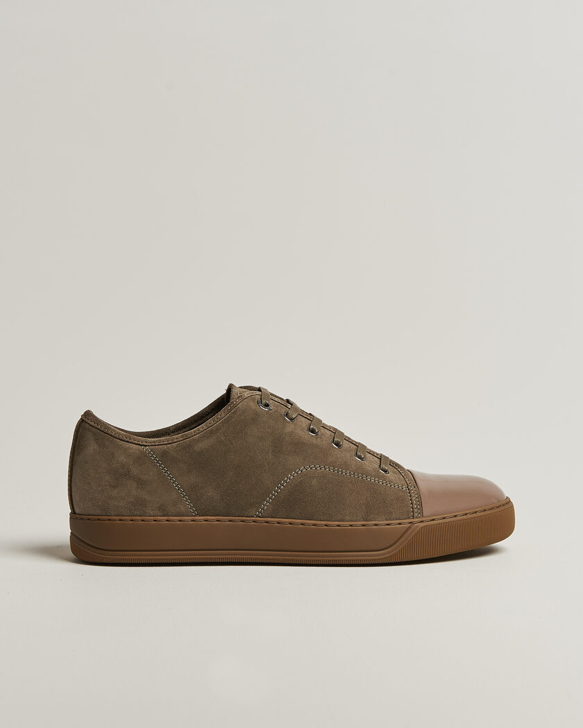 Lanvin DBB1 Patent Cap Toe Sneakers Khaki – Grøn
