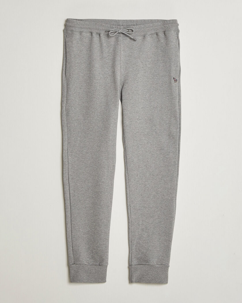 PS Paul Smith Zebra Organic Cotton Sweatpants Grey Melange – Grå