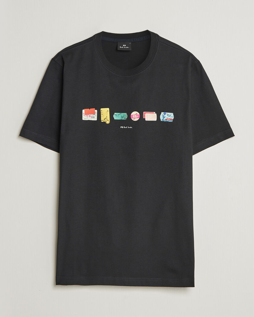 PS Paul Smith In A Row Crew Neck T-Shirt Black – Sort