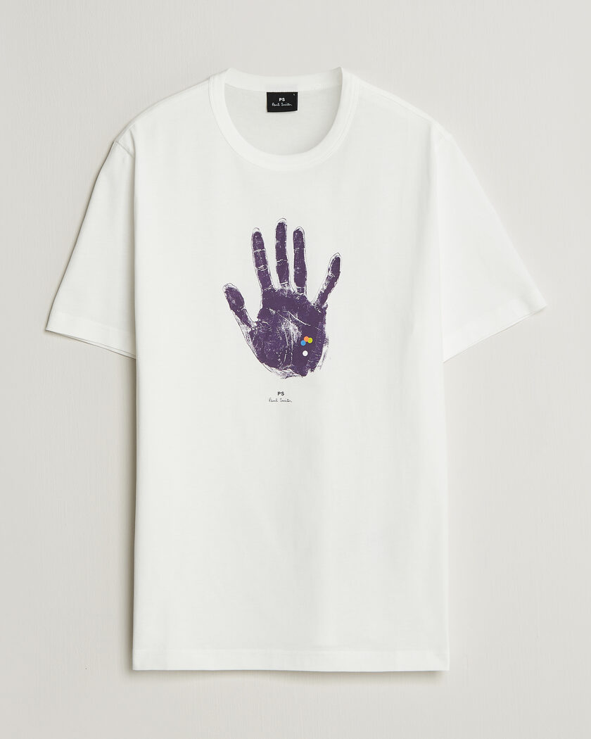 PS Paul Smith Hand Crew Neck T-Shirt White – Hvid