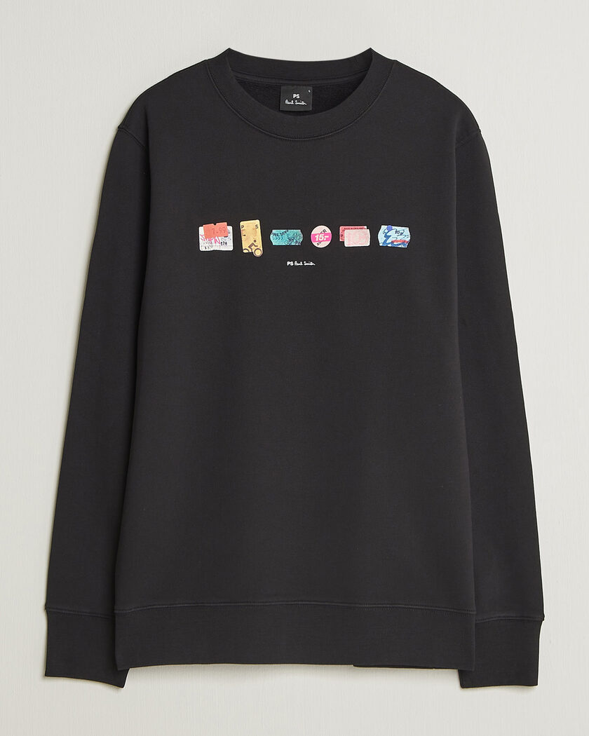 PS Paul Smith In A Row Crew Neck Sweatshirt Black – Sort