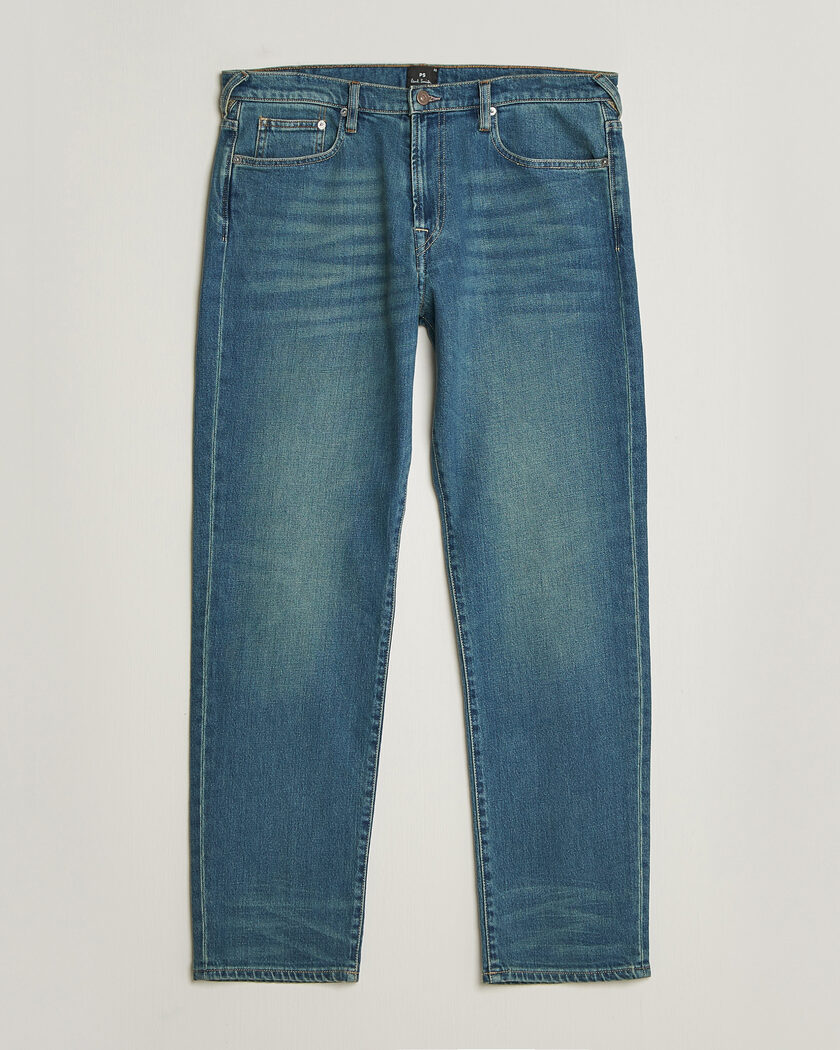 PS Paul Smith Relaxed Tapered Fit Jeans Vintage Blue – Blå