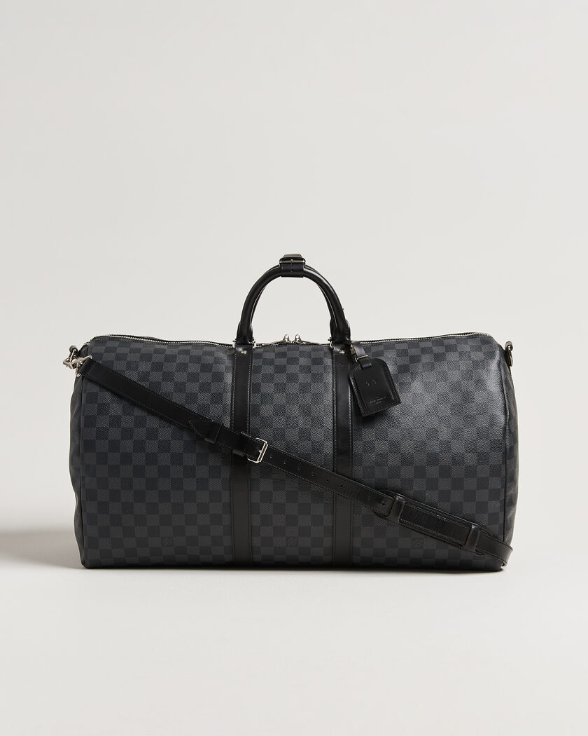Louis Vuitton Pre-Owned Keepall 55 Bandouliére Damier Graphite – Grå