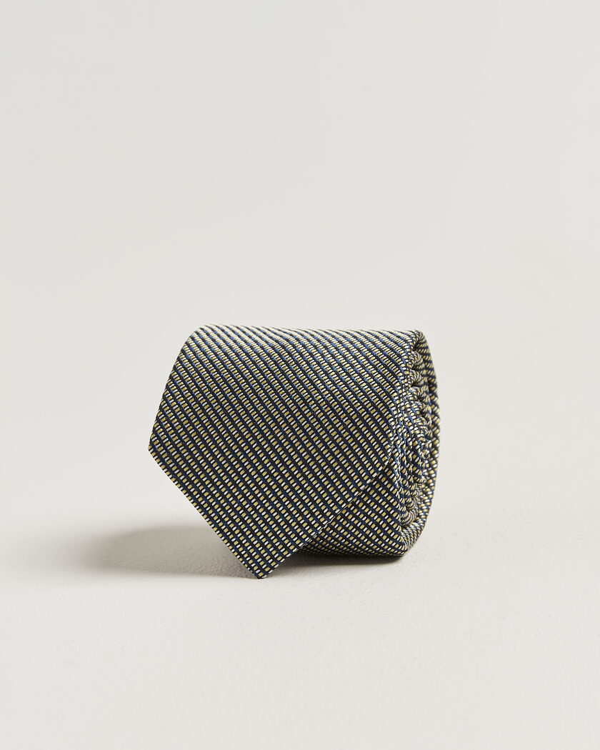 Brioni Jacquard Silk Tie Yellow – Gul