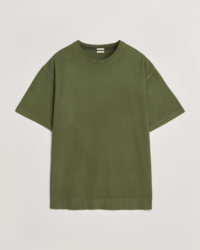 Massimo Alba Nevis Brushed Cotton T-Shirt Moss Green – Grøn