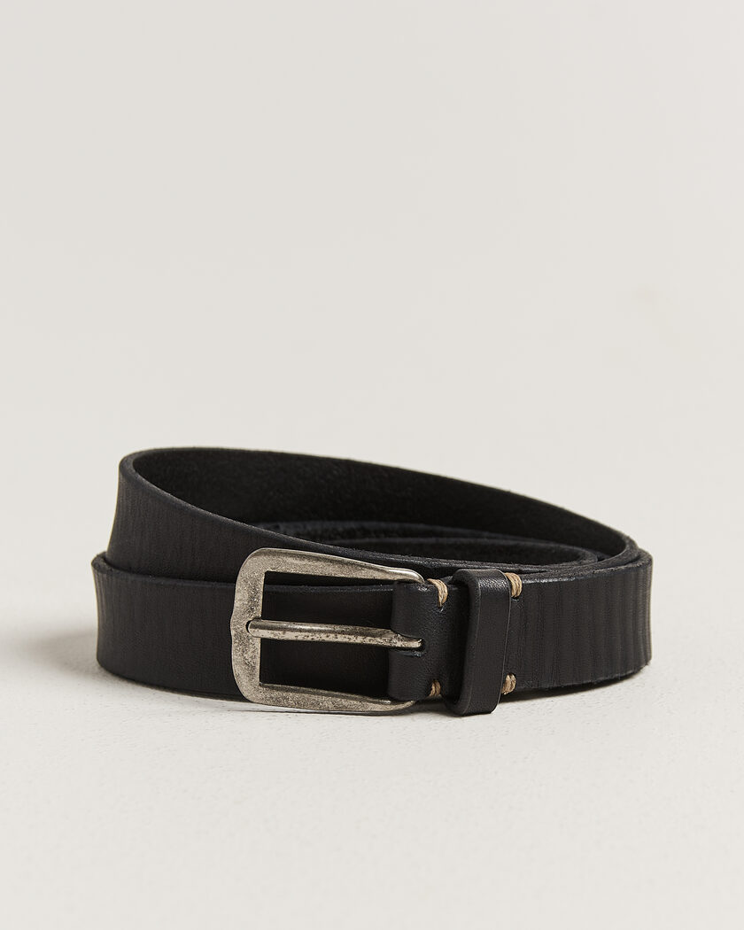 Massimo Alba Budapest Belt Black Calf – Sort