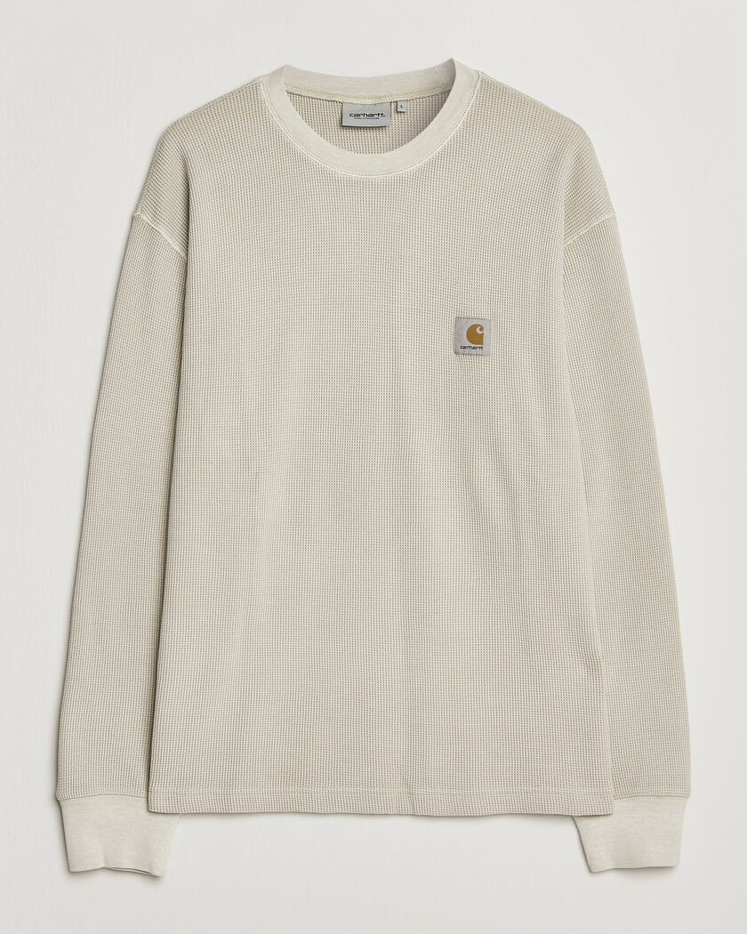 Carhartt WIP Long Sleeve Waffle T-Shirt Fleur De Sel – Hvid