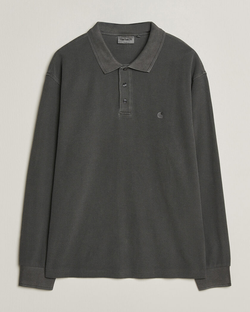 Carhartt WIP Long Sleeve Waffle Rugby Shirt Black – Sort