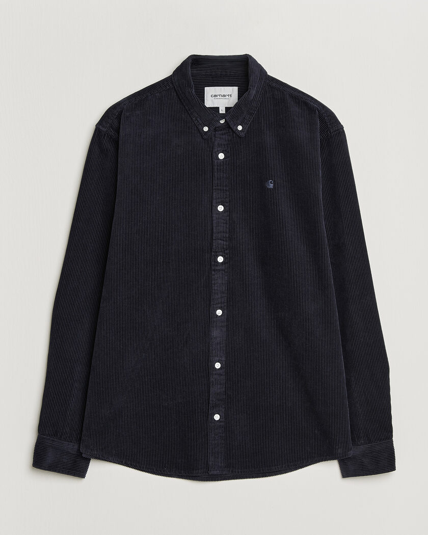 Carhartt WIP Madison Cord Shirt Dark Navy – Blå