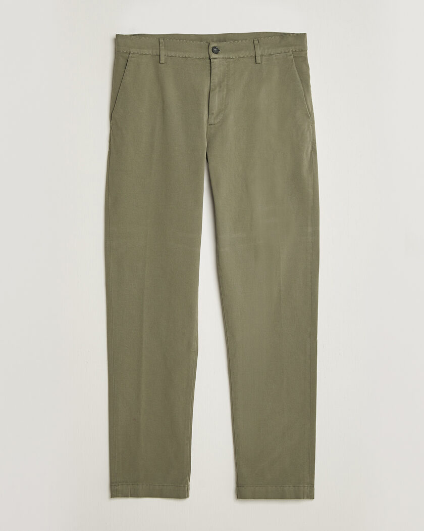 Canali Cotton Twill Chinos Olive – Grøn