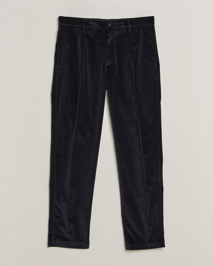 Canali Comfort Corduroy Pants Navy – Blå