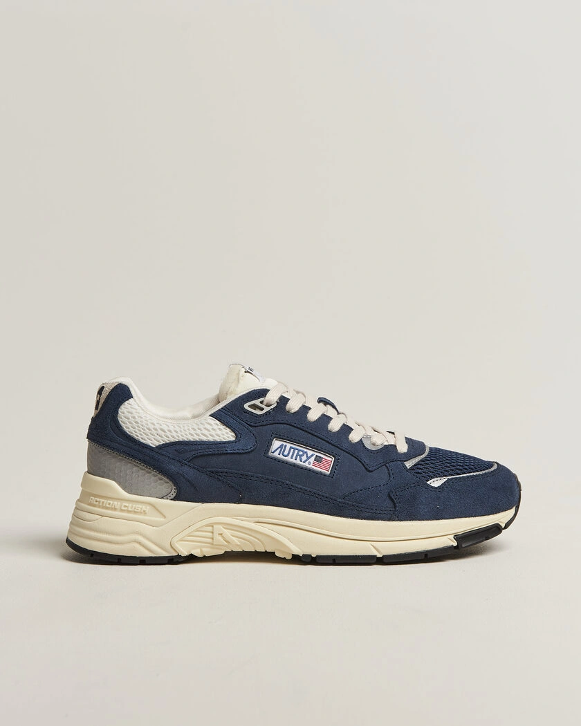 Autry Hyperway Low Suede Running Sneaker Navy – Blå