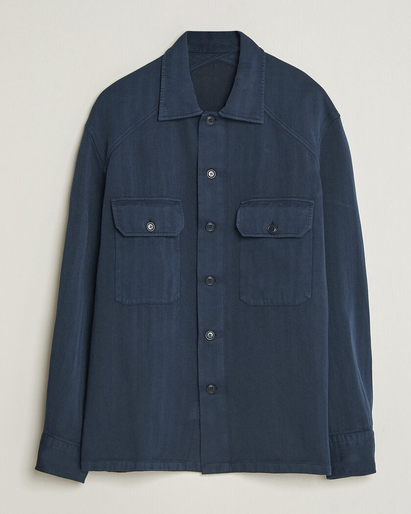 Ralph Lauren Purple Label Long Sleeve Shirt Racing Navy – Blå