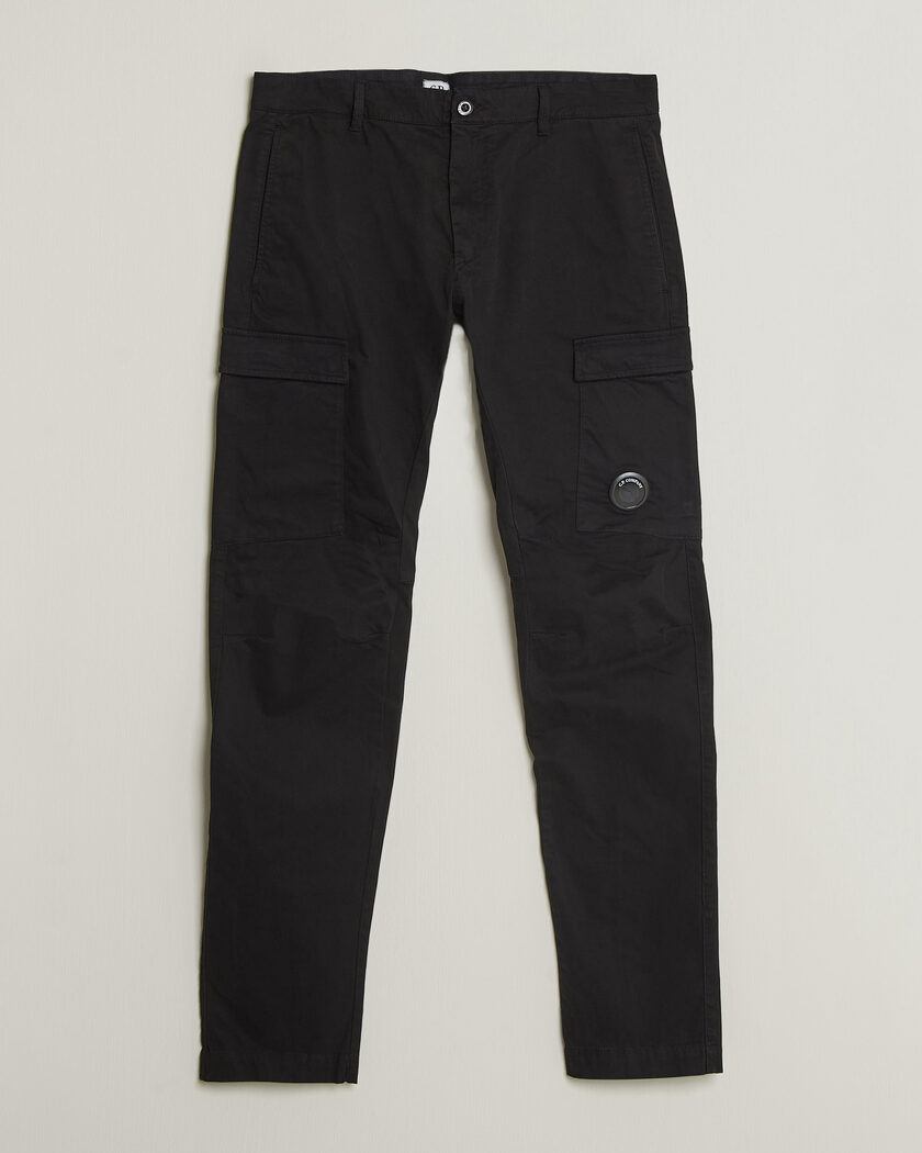 C.P. Company Stretch Satin Lens Cargo Pants Black – Sort
