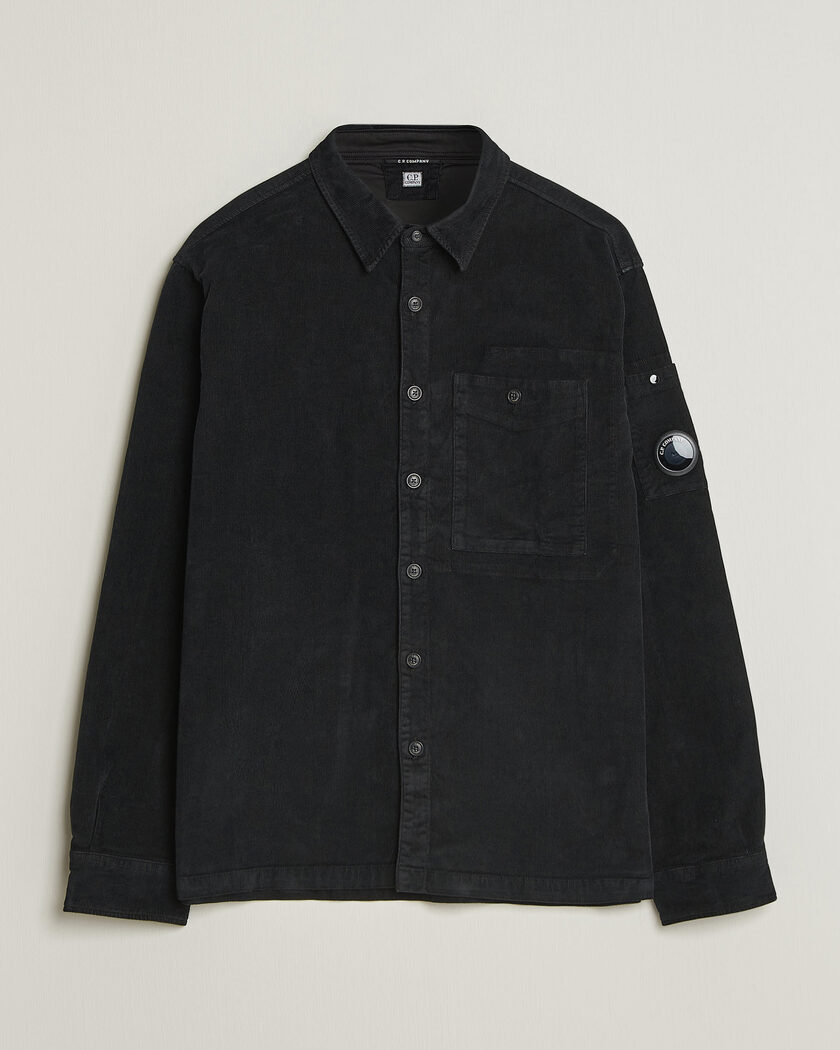 C.P. Company Corduroy Lens Overshirt Black – Sort