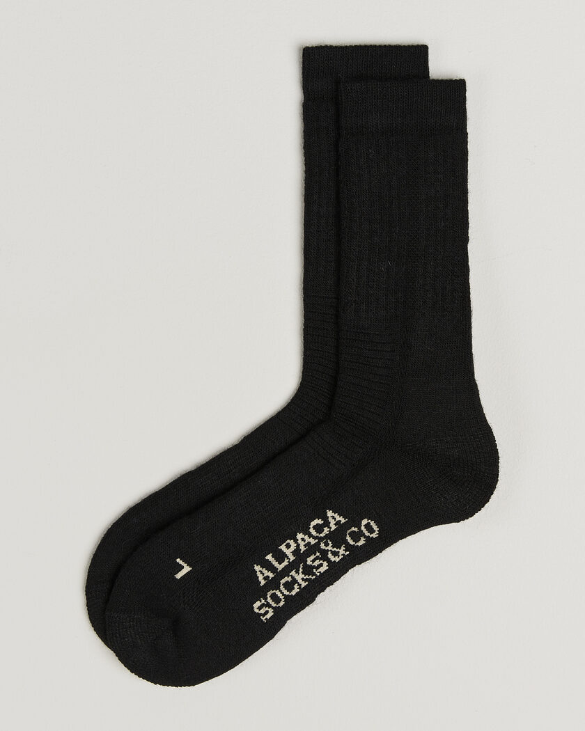 Alpacasocks & Co 2-Pack Heavy Alpacka Wool Socks Black – Sort