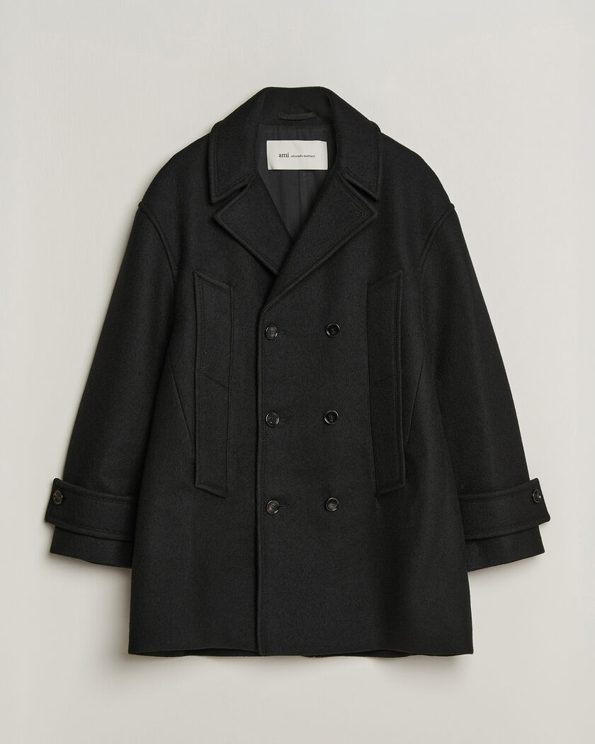 AMI Wool Peacoat Black – Flerfarvet