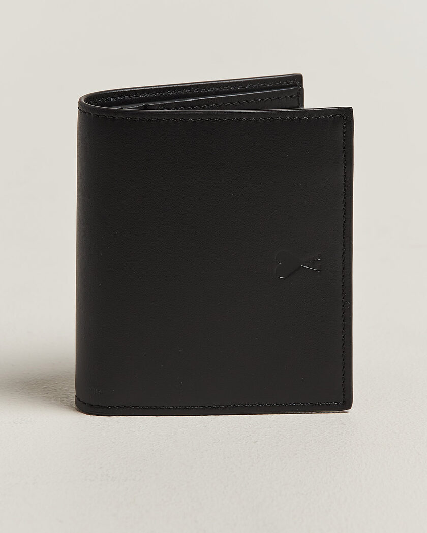 AMI Tonal Heart Logo Wallet Black – Sort