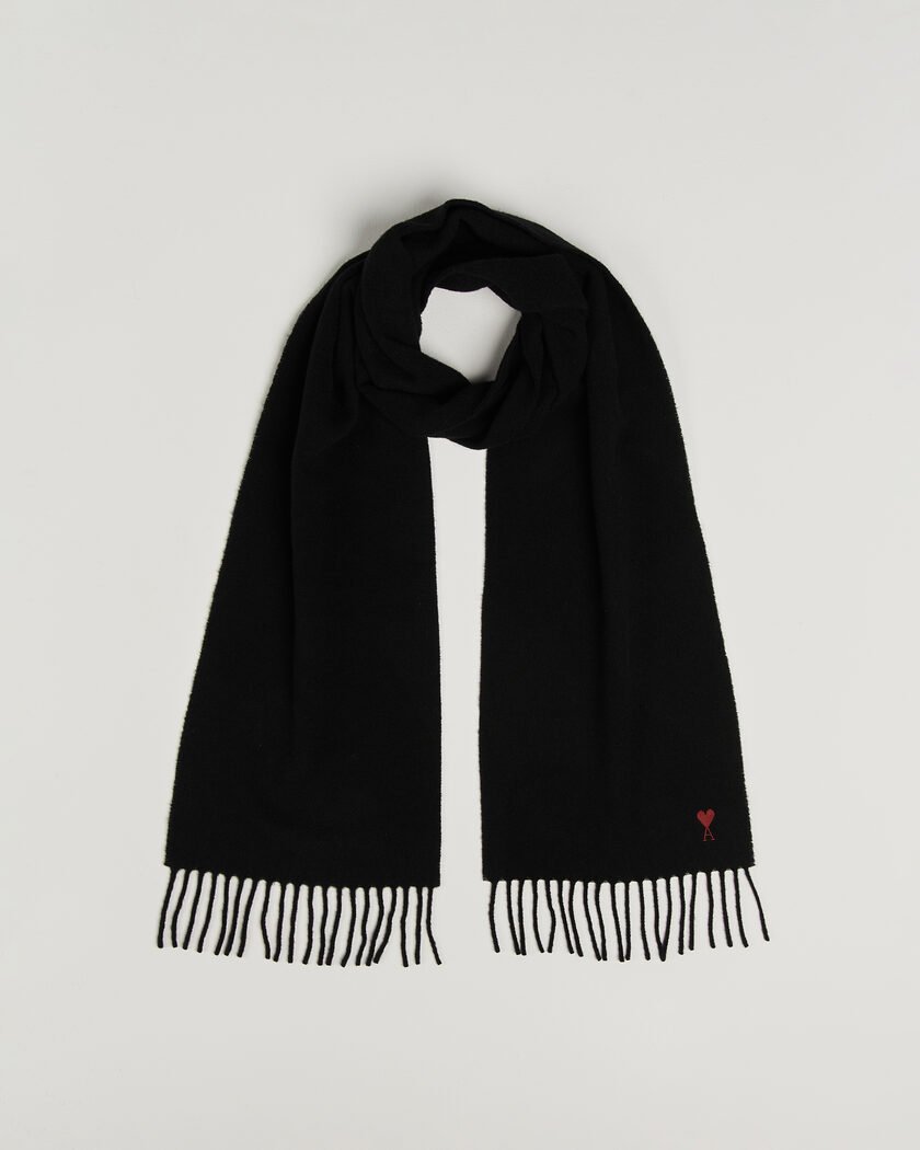 AMI Heart Logo Scarf Black – Sort