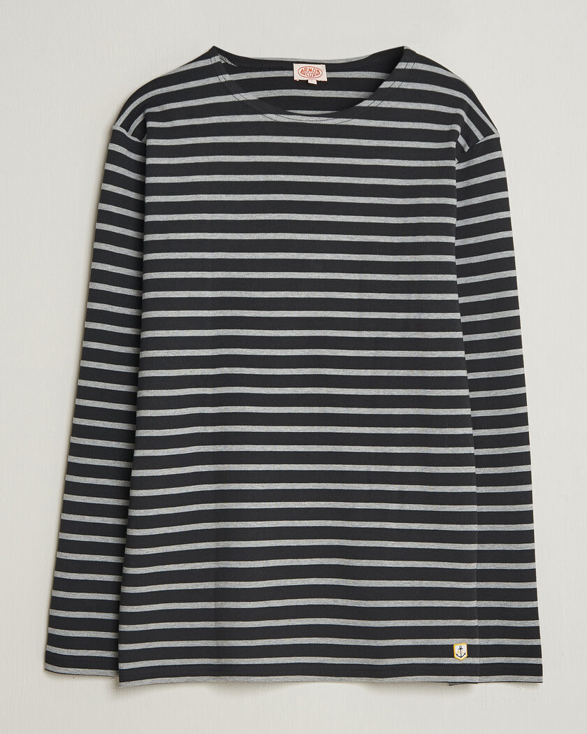 Armor-lux Houat Héritage Stripe Long Sleeve T-Shirt Black/Grey – Flerfarvet