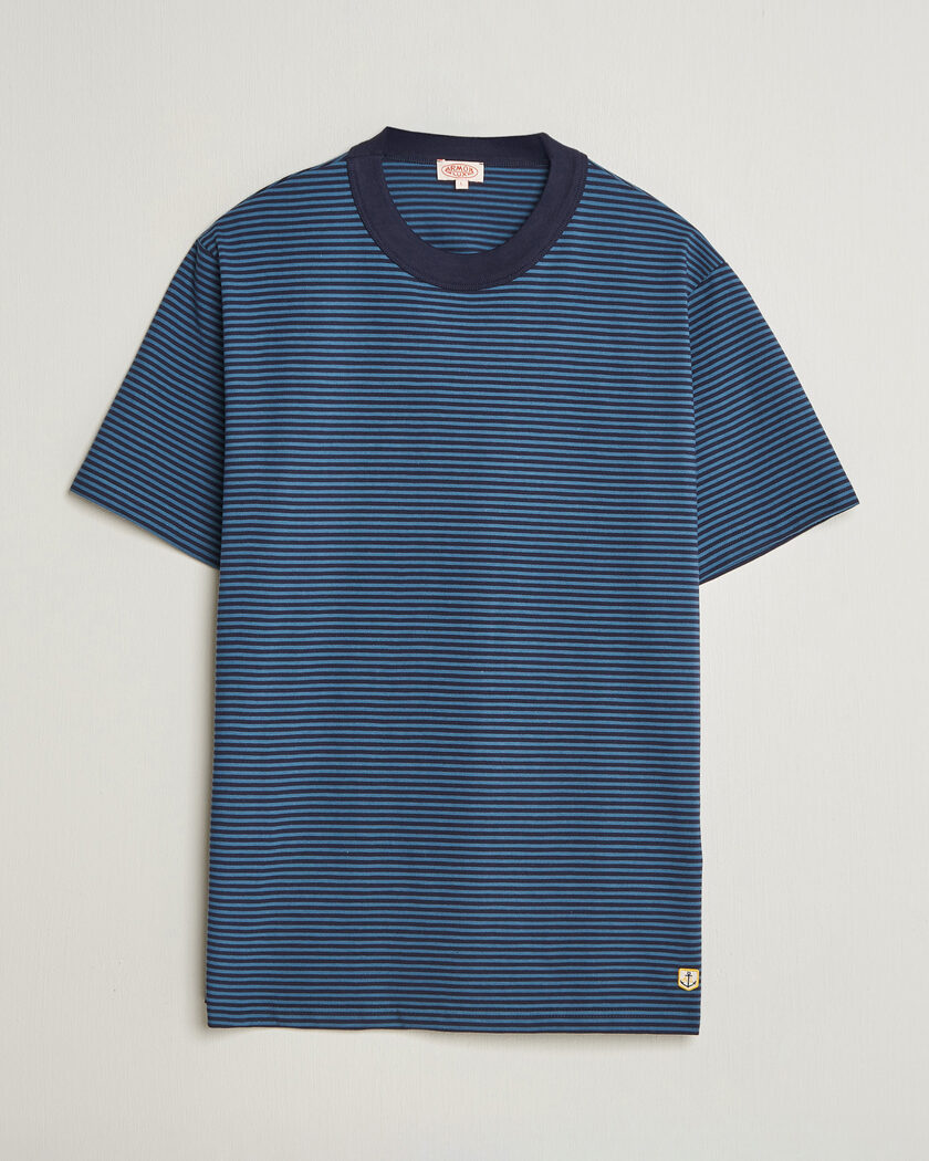Armor-lux Héritage Callac Striped T-Shirt Navy/Teal – Blå