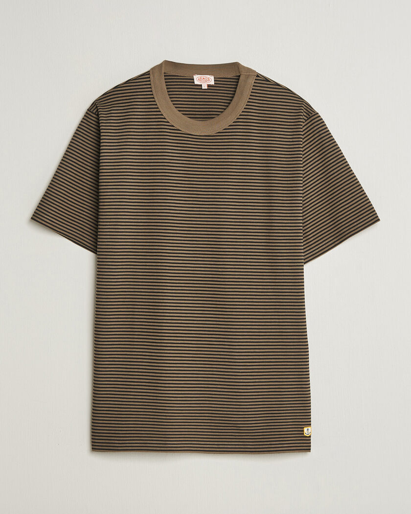 Armor-lux Héritage Callac Striped T-Shirt Olive/Black – Flerfarvet