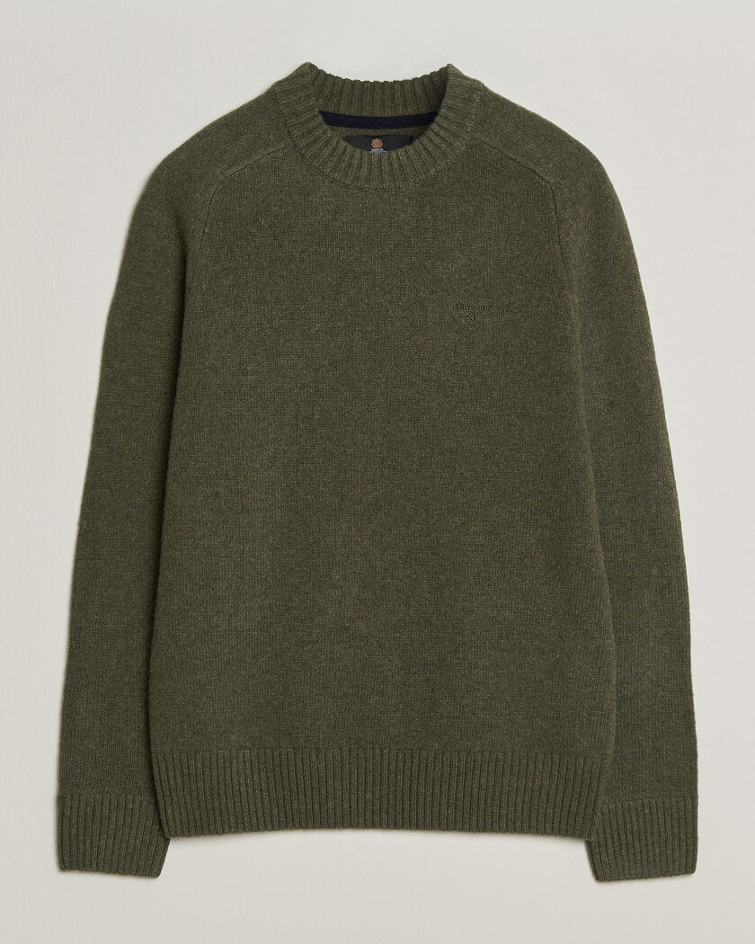 Barbour Lifestyle Newtown Lambswool Crewneck Olive – Grøn