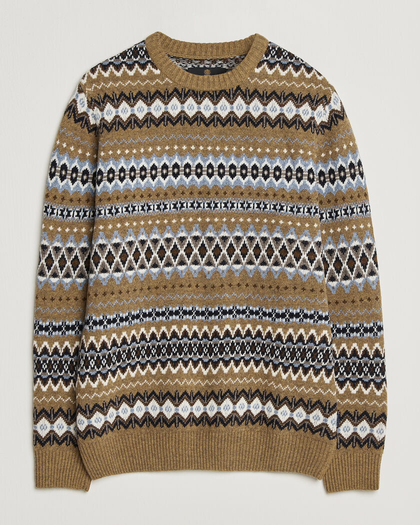 Barbour Lifestyle Case Fairisle Crew Trench – Beige