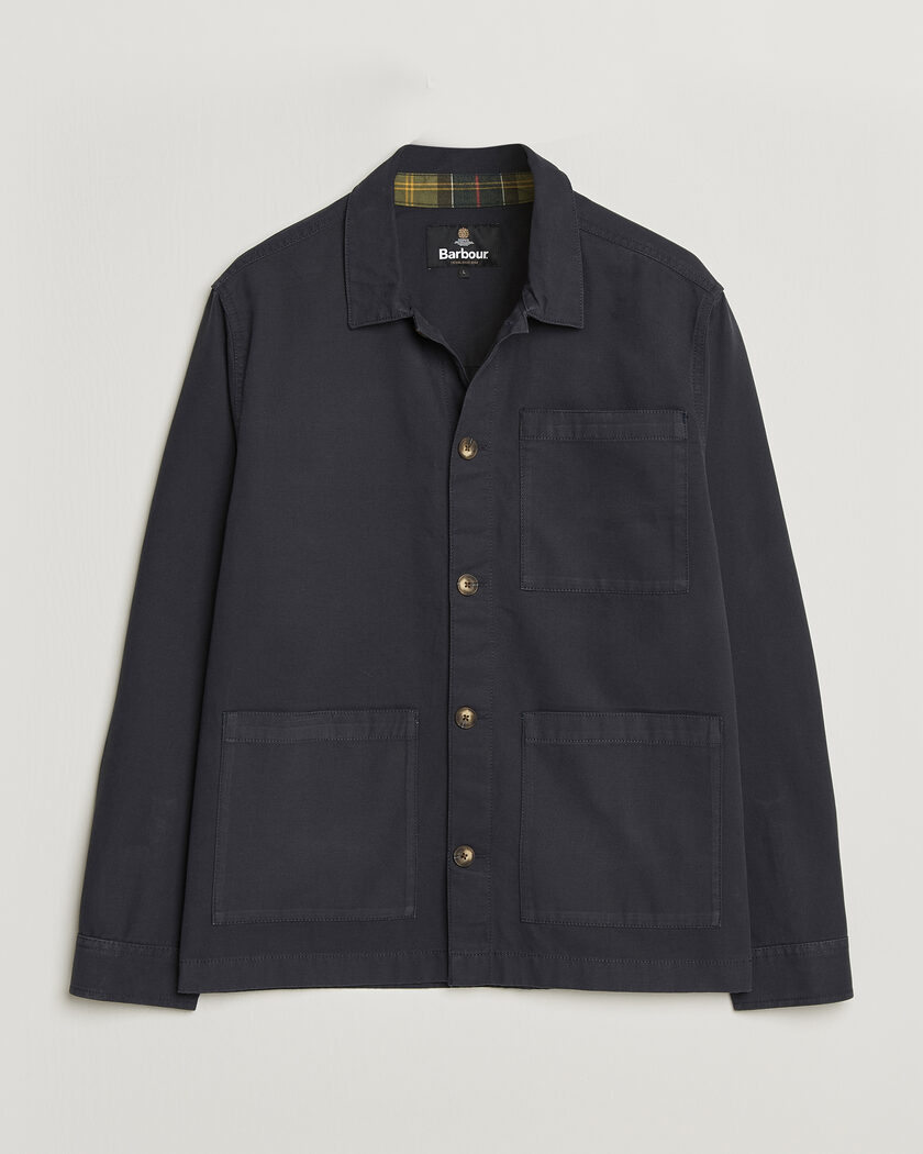 Barbour Lifestyle Tartan trimed Washed Overshirt Dark Navy – Blå
