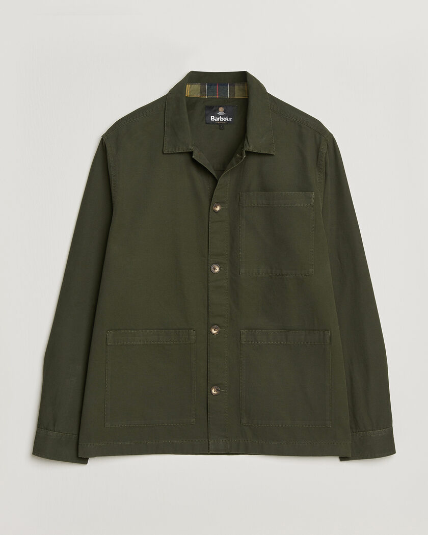 Barbour Lifestyle Tartan trimed Washed Overshirt Sage – Grøn