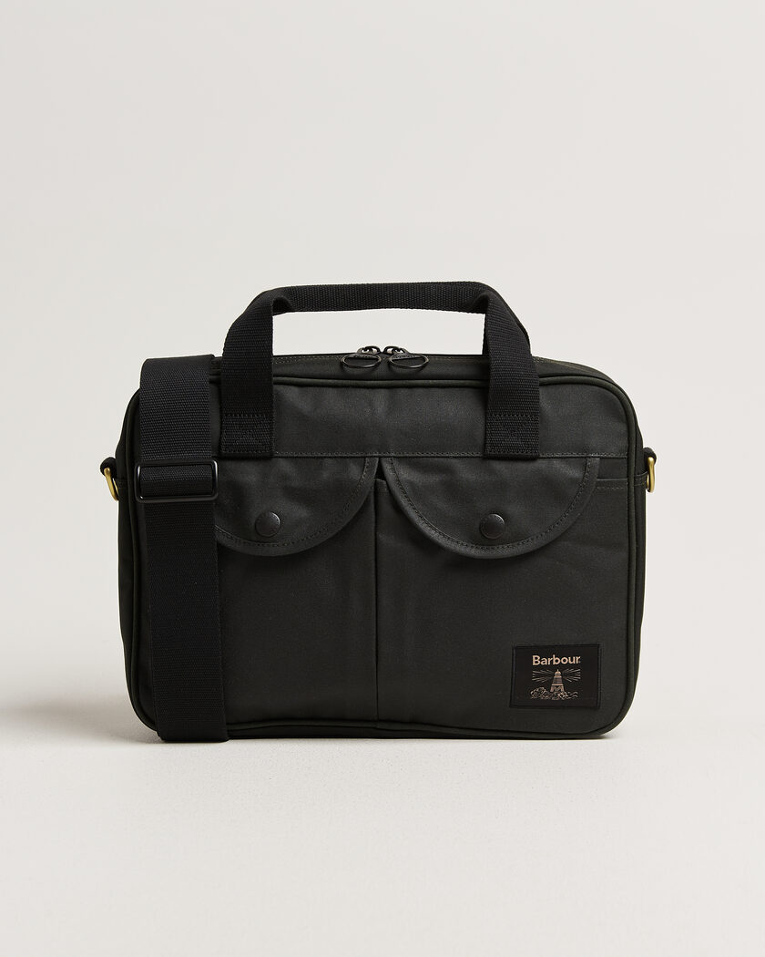 Barbour Lifestyle Field Wax Laptop Bag Sage – Grøn