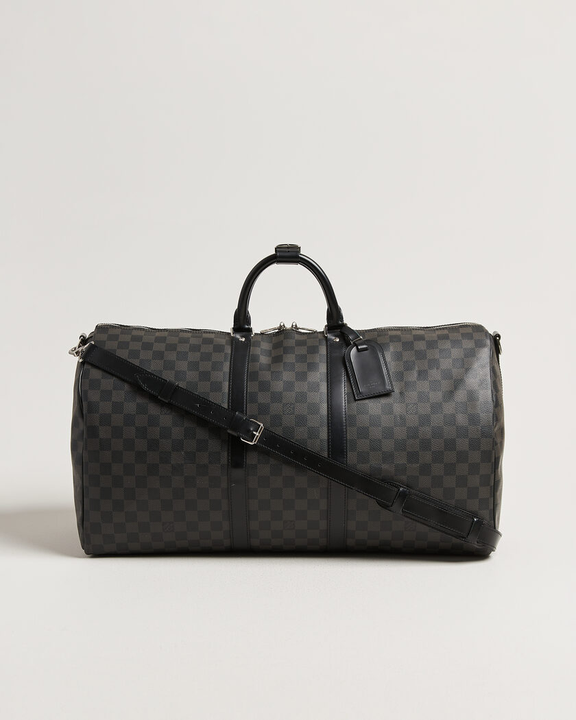 Louis Vuitton Pre-Owned Keepall Bandouliére 55 Damier Graphite – Grå
